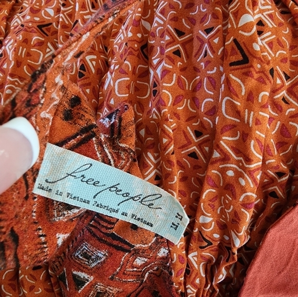 Free people Sundown mini babydoll dress size Medium with pockets - Picture 9 of 10